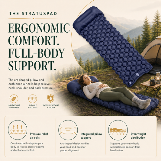 THE StratusPad – Built-In Comfort for Sleep Anywhere