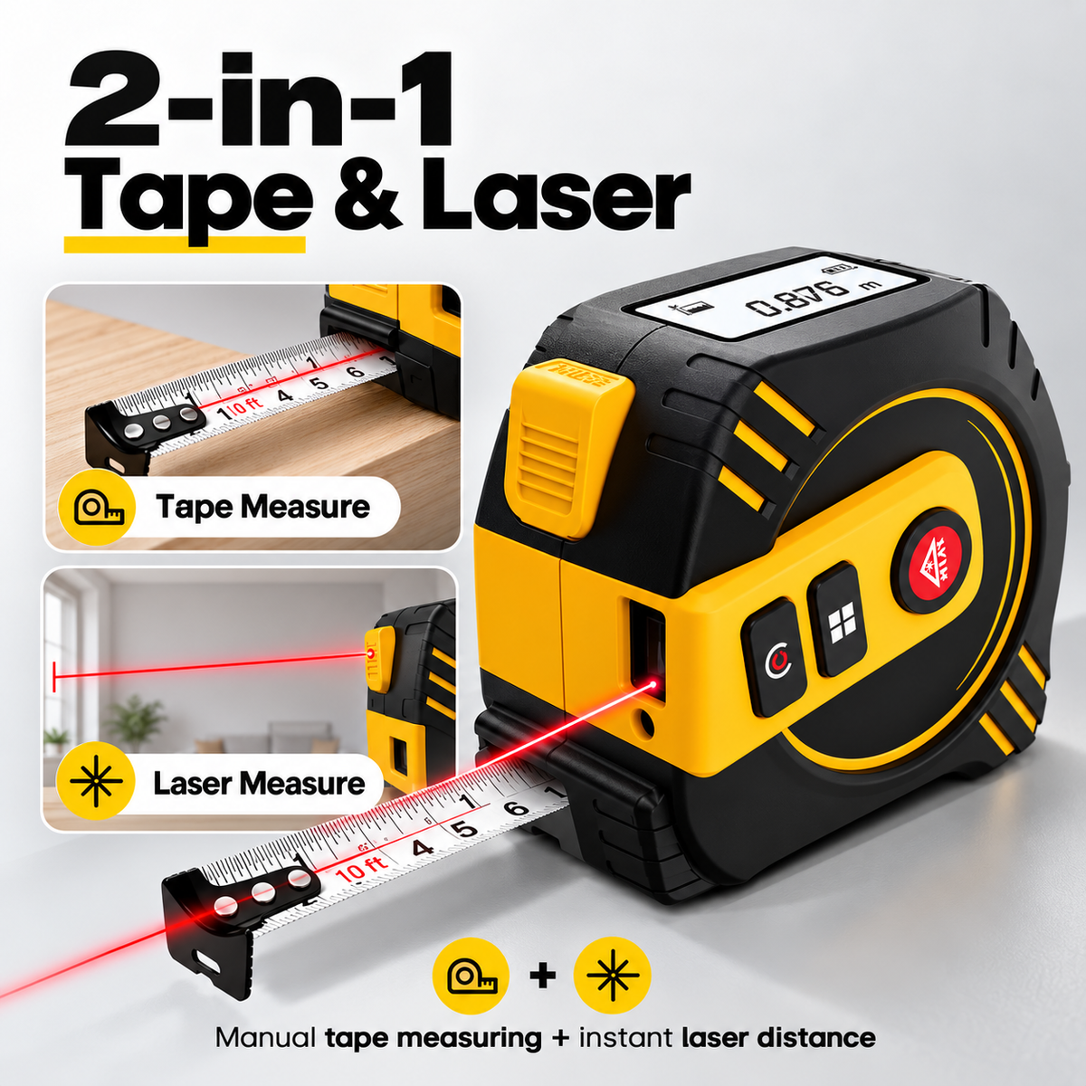 2-in-1 Tape & Laser