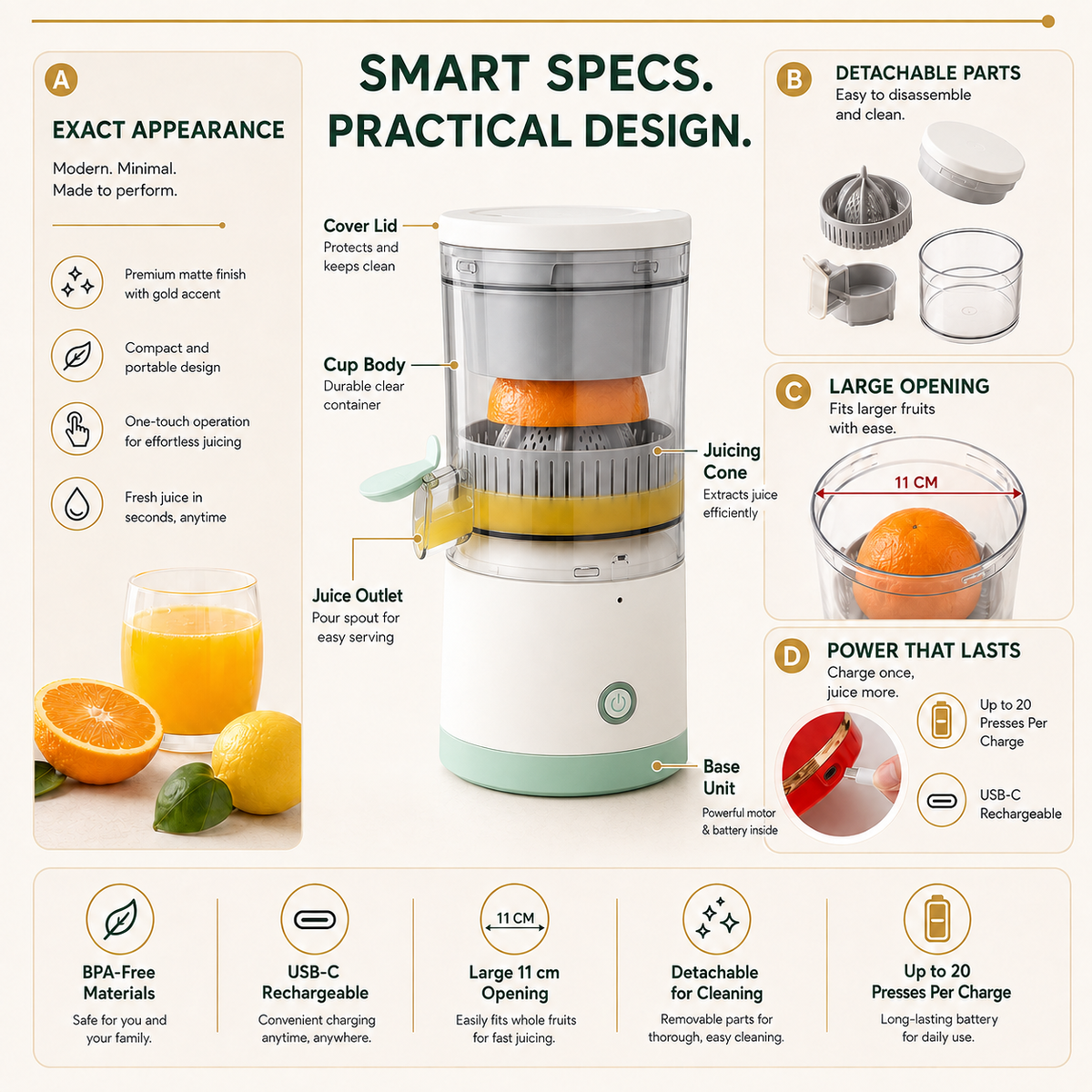 The Citrus Drift™ – Fresh Citrus Juice at the Press of a Button
