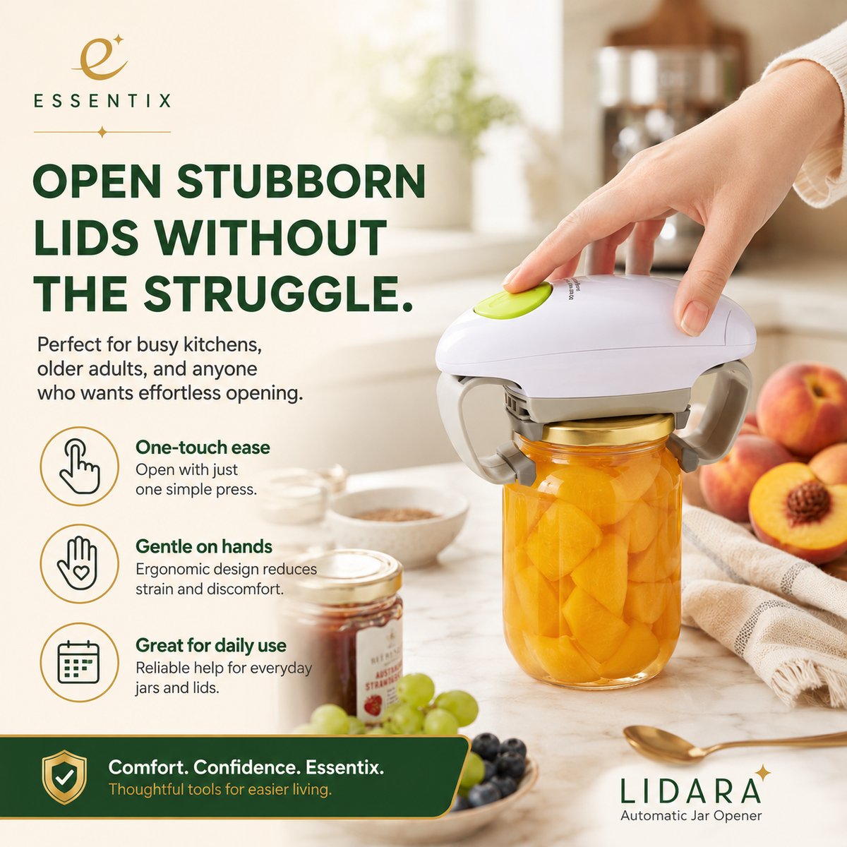 The Lidara - One-Touch Lid Release System