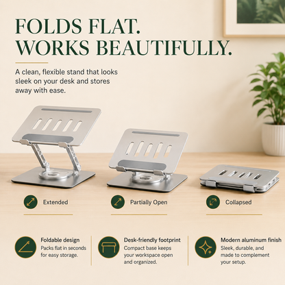 Pivot360 Tech Elevation Station – Raise & Rotate to Your Perfect Angle
