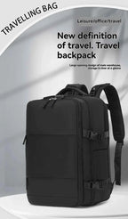 Vacuum sealed built-in air pump travel backpack