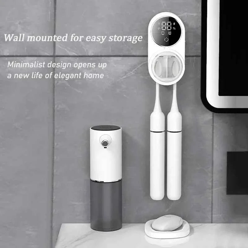 Smart UVC Toothbrush Sanitizer| Wall Mount Digital Display