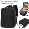 Vacuum sealed built-in air pump travel backpack
