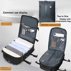 Vacuum sealed built-in air pump travel backpack