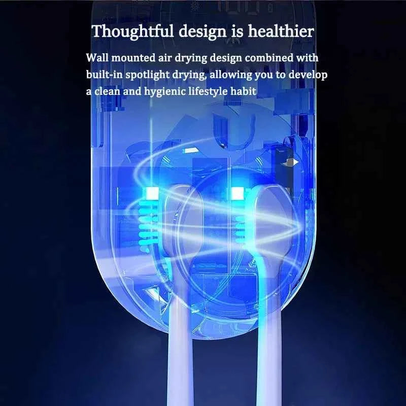 Smart UVC Toothbrush Sanitizer| Wall Mount Digital Display