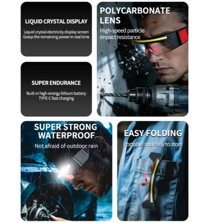 Multifunctional glasses with sensor lamp (best for night time activies)