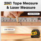 2 in 1 Laser Tape Measure | Laser Distance meter with High-precision Intelligent Ruler