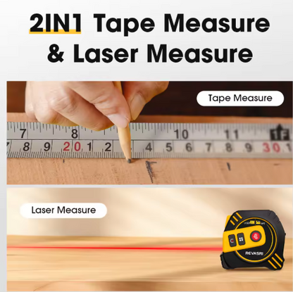 2 in 1 Laser Tape Measure | Laser Distance meter with High-precision Intelligent Ruler
