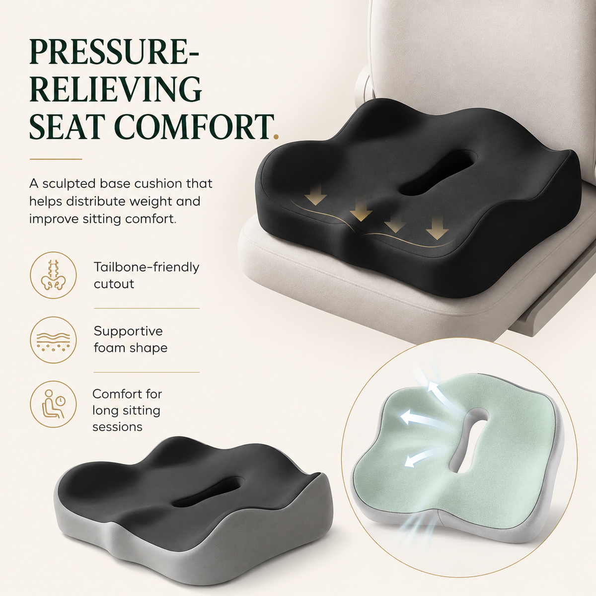 The Stratus Support™ – Support Your Back & Hips While Sitting