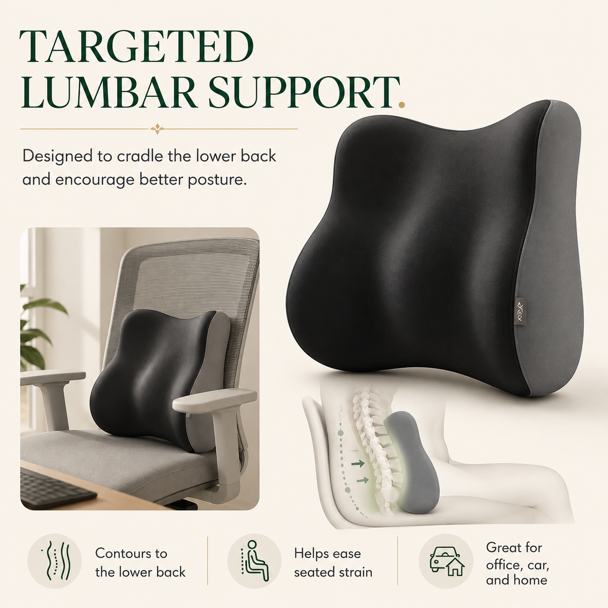 The Stratus Support™ – Support Your Back & Hips While Sitting