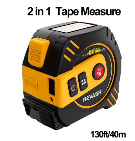 2 in 1 Laser Tape Measure | Laser Distance meter with High-precision Intelligent Ruler